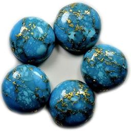 Natural Copper Turquoise at Wholesale Rate (Rs 30/Carat) Fine Quality Round Shape फिरोज़ा Loose Gemstone for Reselling Astrologers Jewellers Crystal Healing Astrological-image-52