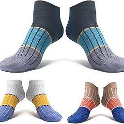 Stripped Ankle Length Socks for Men | Anti Odour & Anti Bacterial For Sneaker & Running Workout - Multicolor (Pack of 3, Free Size)-image-66