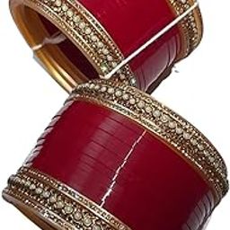 Women's Beautiful Traditional Designer Bridal Panjabi Chura Bangles Set for Wedding and Anniversary-image-91