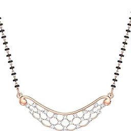 18k (750) Yellow Gold and Diamond Mangalsutra for Women-image-81