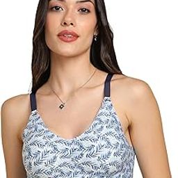 Invisi-Fit Cotton Feel Printed Bonded Seamless Bra | Full Coverage | Lightly Padded | Elastic-Free Comfort | Wire-Free | Side Wings with Gripper | Adjustable Straps-image-4