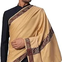 ravaiyaa - attitude is everything Men's Wool Shawl Luxury Solid Gents Lohi Winter Wear Long Stoles (92"x44" Inch)-picture-2