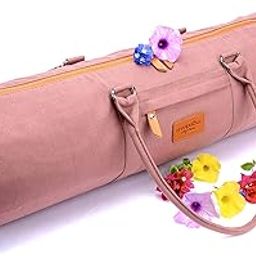 Monipathos Yoga Mat Bag - Stylish Tote for Women, Spacious and Versatile, Fits any mat, Cotton Canvas with Waterproof Interior-image-67