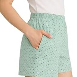 Shorts for Women Gym, Sports, Running, Yoga, Cycling, Walk Casual Shorts Cotton Elastane Stretch Mid Waist Shorties with Concealed Waistband-image-10