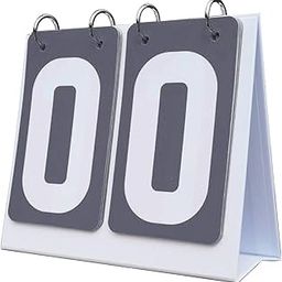 Sports Scoreboard 2 Digits Tabletop Score Flipper for Basketball Tennis Ball Gray | Other Sporting Goods-image-63