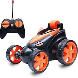 TinyTykes 360° Rotating RC Stunt Car – LED Lights, Sound, Off-Road Remote Control Vehicle for Kids and Adults (Orange)-7