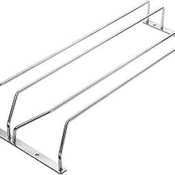 KEEPWELL Stainless Steel Wine Glass Upside Down Glass Hanging Rack/Wine Glass Holder/Stemware Organizer for Pubs/Kitchen/Bars/Bar Accessory/Stemware Hanger (Double Line) (20.5 in Long)-image-73
