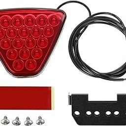 aakichi LED F1 Style Third Brake Light, Universal Car Rear Bumper Stop Lamp, Triangle Design, Red-16