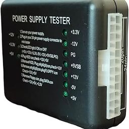 PARUHT Power Supply Tester PC Motherboard PSU, ATX, SMPS with LED Indicator Light 24-Pin 20-Pin 8-Pin 6-Pin 4-Pin, Black PST-1X-image-2