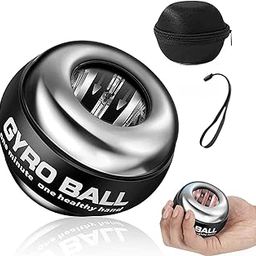 The AutoStory Advanced Gyro Wrist Strengthener Ball - Enhancing Arms, Fingers, and Wrists with Auto-Start Technology for Powerful Muscles and Bones (Bag Included) (Lights, All Metal)-image-78