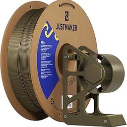 JUSTMAKER PLA 3D Printer Filament, Upgrade Cardboard Spool, Print with Most 3D Printers, Dimensional Accuracy +/-0.03mm, 1.75mm, 1kg, Bronze-image-47