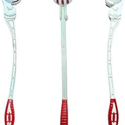 Sidearm Cricket Ball Thrower – 22 Inch White | Flexible & Durable Cricket Ball Thrower Machine | Adjustable Angle Side Arm Thrower with Rubber-Grip | Robo Arm Ball Thrower for Practice-24