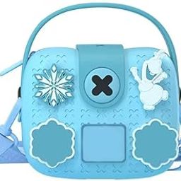 Kids Cute Adjustable Sling/Shoulder Bag For Children, Water Proof, Fashionable & Light Weight, Customizable Buckle Charms, Easy to Carry Children's Shoulder Bag (Blue)-image-6