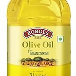 Borges Olive Oil for Indian Cooking | Extra light in taste | 75% MUFA | Rich in antioxidants | Suitable for frying | 3L PET-24