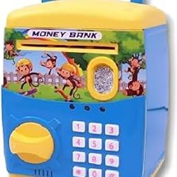 Umadiya® Smart Sensor ATM Savings Money Bank with Electronic Lock - Premium Piggy Bank for Kids with Finger Print for Kids (Blue)-13
