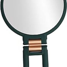 Ubervia 10X/15X Magnifying Handheld Mirror Folding Handle Double-Sided Portable Travel Magnified Hand Mirror Pedestal Makeup Mirror|-image-25