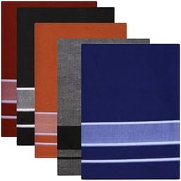 Multicolor Kerala style (Mundus) Dhotis for Men (Free Size Assorted) Lungi Veshti (Kaili) Pack of 5-image-51