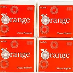 Orange Tissue Paper Napkins 60pcs Each - set of 4-image-38