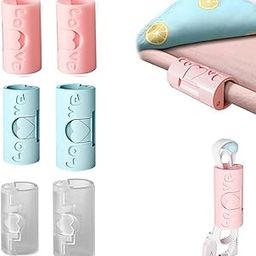 Prostuff.in® Multifunction Non-Slip Bed Sheet Clips Clamp Holder Sleep Anti-Run Device Cover Fixer Fasteners Bedding Accessories Reusable Duvet Cover Clip Food Snack Bag Clip Multicolor Set of 6 Pcs-picture-31