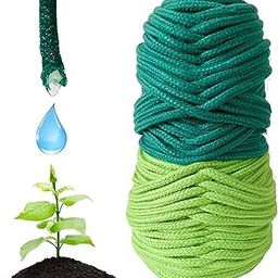 Pro - Plants Automatic Drip Watering Wick Cord Spike for 15-30 Days Holiday/Hydroponic NFT String Rope (1/5 inch, Light & Dark Green, 5 mm, 30 feet)-image-60