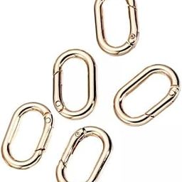 CALANDIS™ 2x5 Pieces Spring Oval Rings 1 Oval Carabiners for Purse Jewelry Making Craft Rose Gold" | Rings | Leathercraft Accessories | Leathercrafts-image-34