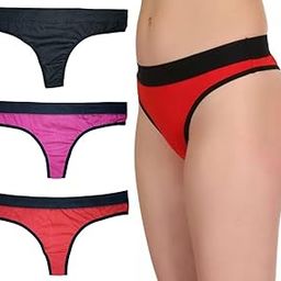 Women's Cotton Fitted Bikini Style Underwear | Women Thong Panty | Women Seamless Panty | Low Rise Sexy Solid G-String Sexy Lingerie Panties Briefs | 100% Super Cotton-image-24