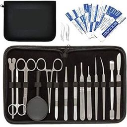 Generic 26 Pcs Dissection Kit - Premium Quality Stainless Steel Tools for Dissecting Frogs etc - Best for Biology/Anatomy/Botany and Veterinary Students or Teachers with Case-30