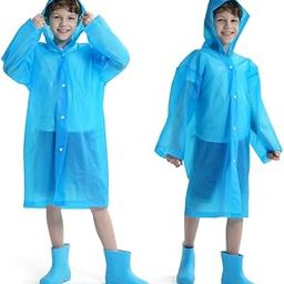 Raincoats for Kids, Reusable Waterproof Rain Ponchos with Hood & Sleeves – Lightweight Rain Jacket for Boys & Girls – Toddler & Children’s Travel Raincoat for School, Camping, Outdoor Use-picture-35