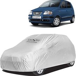 KINGSWAY® Santtro Xing Car Body Cover Dustproof for (Year 2003 to 2018), Compatible with Hyundai Santtro Xing Car Cover, Comes with Bird Droppings, Scratch, UV and Paint Protection, Silver Matty-image-60