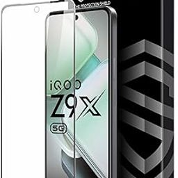 Skyddshield Military-Grade Gorilla Tempered Glass Compatible with iQOO Z9X and Vivo T3X (6.72 Inch) With Installation Kit | Edge to Edge Coverage | Black-10