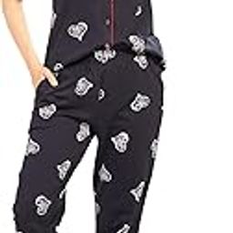 Women's Cotton Heart Printed Night Suit Set of Shirt & Pajama Set | Casual Night Dress for Women-2595-image-124