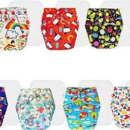 Dumbledo Premium Cloth Diaper with Cotton Insert (Pack of 7) | Hypoallergenic | Reusable & Washable | Quick Dry | Designed by Moms | 3 Months – 3 Years | Unisex Baby-image-26