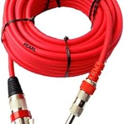PEARL Microphone Cable 10 Meter | Metal XLR Female 3 Pin to Metal P38 Jack 6.35 MM | 1 Pcs (Red)-picture-27