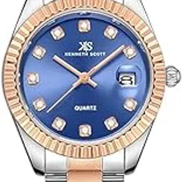 kenneth scott Women's Watch, Analog Display and Stainless Steel Strap - K23546-KBKN, Rose Gold-picture-33