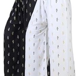 Rayon Fabric Western Design Printed Palazzo Casual for Women's-image-1