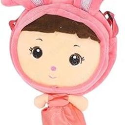 Doll Soft Sling Purse Shoulder Bag for Kids Girls School Picnic Vacation Birthday Gift Masha Cartoon sling Bag Cute Soft kids sling bag Mini Purse for kids soft doll bag for girls-image-89