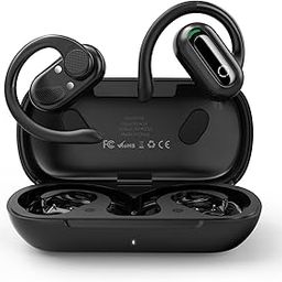 Open Ear Headphones Bluetooth 5.3 Wireless Earbuds for iPhone & Android, Wireless Open Ear Earbuds with Rotatable Earhooks, Deep Bass, IPX7 Waterproof Earphones for Sports, Workouts, Running, Cycling-picture-23