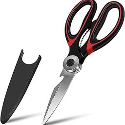 Carrot - Kitchen Scissor for General Use, Heavy Duty Kitchen Raptor Meat Shears, Cooking Scissors, Stainless Steel Multi-Function Scissors for Food, Chicken, Poultry, Fish, Pizza, Herbs (PACK OF 1)-19