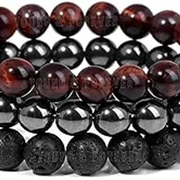 young & forever Gift D'vine Natural Gemstones Reiki Crystal Semi Precious Crystal Beads Combo Layered Bracelets for Men and Women-picture-12