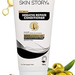 The Skin Story Conditioner for Treated & Coloured Hair | Repair Split Ends & Damaged Hair | Long-Lasting Shine | Conditioner for Women & Men | Enriched with Keratin, Argan Oil, Olive Oil, & Vitamin E | Sulphate Free | 100g-38
