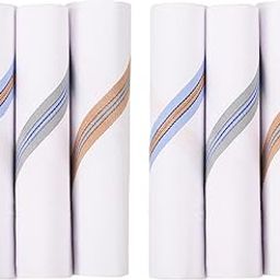 Men's Woven Cotton Hankies | Soft Fabric | Edge Stitch | Moisture Absorbent | White-picture-52