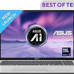 ASUS Vivobook 16,Intel Core Ultra 5 (Series 2),Thin & Light(Intel iGPU/16GB RAM/512GB SSD/FHD+/16"/60Hz/Backlit Keyboard/Windows 11/M365 Basic (1Year)*/Office Home 2024/Silver/1.88 kg) X1607CA-MB142WS-47