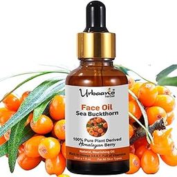 Urbaano Herbal Radiant Glow Sea Buckthorn Face Oil, Natural Vitamin C & Omega Rich Brightening |100% Pure Himalayan Berry Facial Oil - 30ml-0