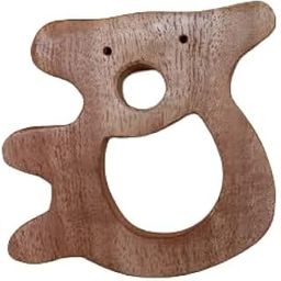 EATLINK CART Natural Baby Neem Wood Teether Organic Wooden Teething Toy Eco-Friendly Handcrafted Teether for Newborn Babies (Pack of 1)-17