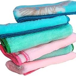 BAKLOL Microfiber Face Towel Handkerchief Rumal 350GSM Extra Soft and Super Absorbent mor pank Printed Face Towels for Girls Women's, Kids and Newborn Babies Set of 12 Multicolor-image-54