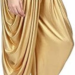 Womens & Girl's Relaxed Comfortable Shimmer Dhoti Pants Yoga Fitness Active wear for Women Dance (Golden)-(Free Size)-image-18