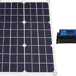 UniQMart 50W Flexible Solar Panel 10A 12V 24V Controller Car Charger for RV Car Boat-10
