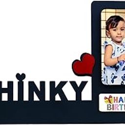 AJANTA ROYAL Personalized Wooden Photo Frame with A Photo and Name Spell A Gift for Birthday, Friends, Sister, Brother, Mother & Dad, Tabletop, Rectangular-image-49