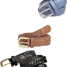Stylish Women's Vegan Leather Belt Combo – 3-Pack for Jeans & Dresses | Casual & Formal | Adjustable (Size 24-35) | Black, Grey, Tan-image-17