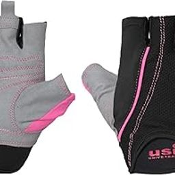 USI UNIVERSAL Gym Gloves, 733M Monarch Fitness Gym Gloves For Men & Women, Workout Powerlifting Gloves, Microfiber, Polyester, Elastane, Foam Construction (Large, Black/Pink)-image-105